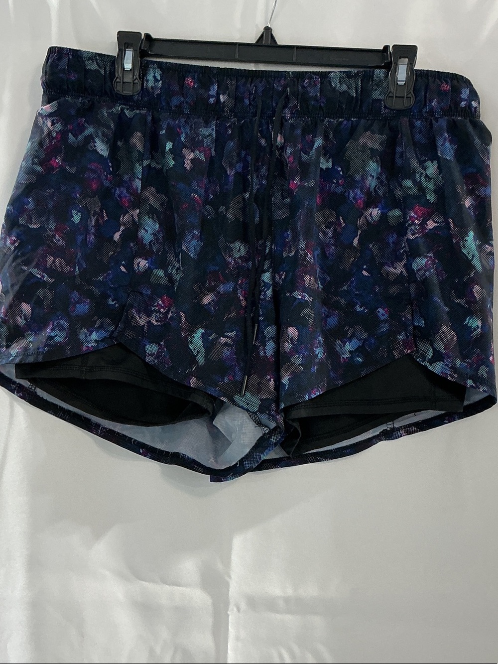 Avia Navy Multicolor Floral Athletic Shorts with Black Liner